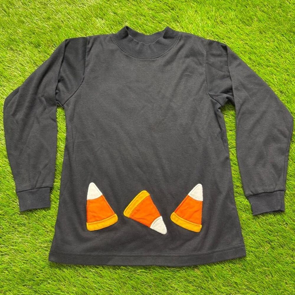80s candy corn long sleeve baby tee shirt